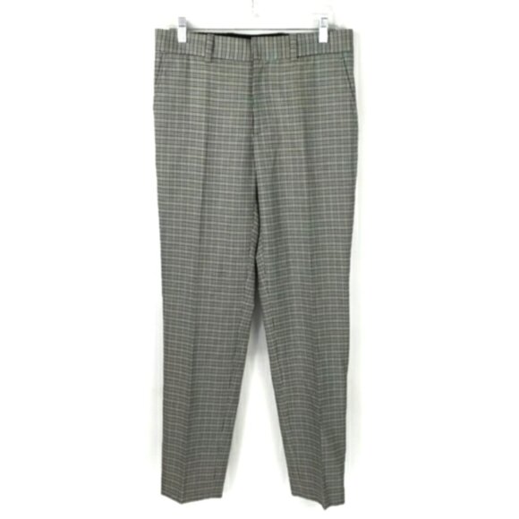 Rag & Bone Patrick Pant Grey Multi-Check Modern Fit Wool Blend Pant Mens 32 NWT - Picture 1 of 15